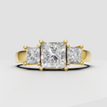 Oval Cut Lab Grown & Moissanite Diamond Halo Engagement Ring - Image 6
