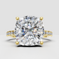 Pear Cut Lab Grown & Moissanite Diamond Halo Engagement Ring - Image 6