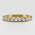 Round diamond eternity band with continuous shared-prong setting