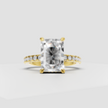 Round Cut Lab Grown & Moissanite Diamond Halo Engagement Ring - Image 6