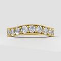 Round Cut Diamond Milgrain Eternity Band Ring