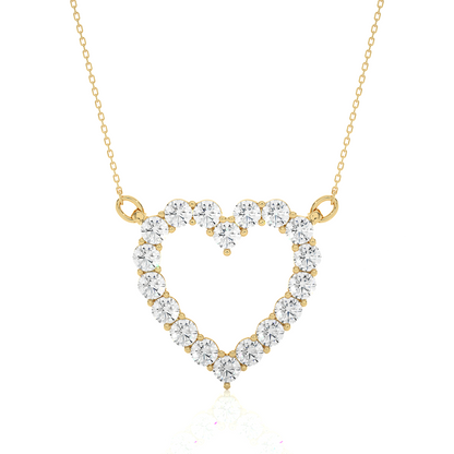 Heart  Shape Lab Grown Diamond Pendant Necklace