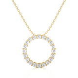 Minimal Circle Lab Diamond Pendant Necklace