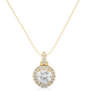 Luxury Round Lab Grown Diamond Halo Pendant Necklace