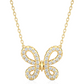 Butterfly Lab Grown Diamond Pendant Necklace