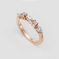 Elegant five-stone engagement ring in yellow gold