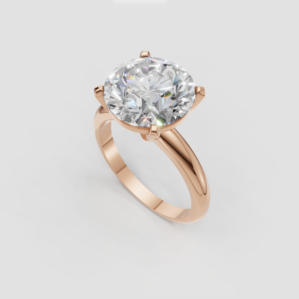 Timeless round cut diamond engagement ring