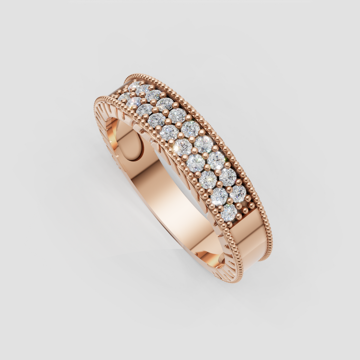 Multi-stone round diamond ring