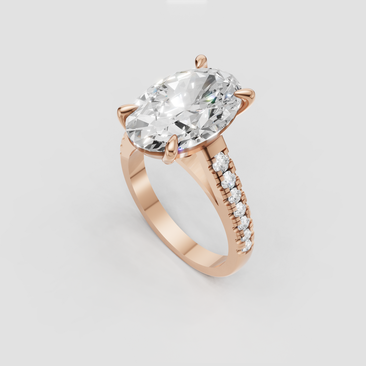 Oval brilliant engagement ring yellow gold
