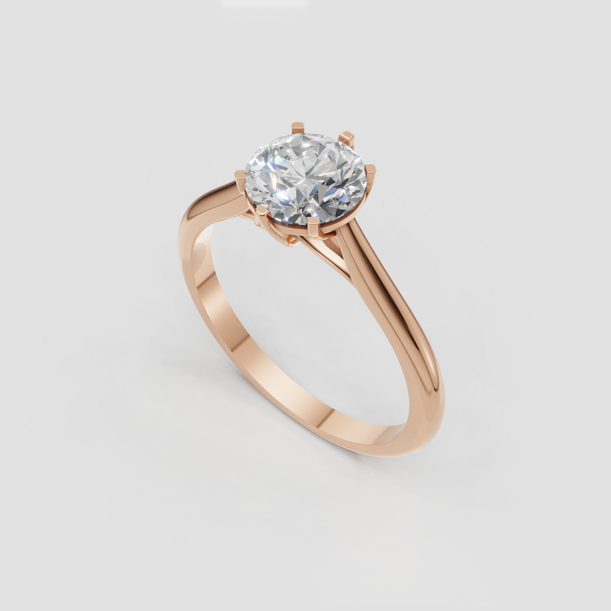 Round brilliant solitaire engagement ring