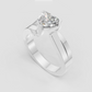 Vintage heart diamond engagement ring with polished gold band