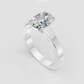 Minimalist oval cut diamond engagement ring