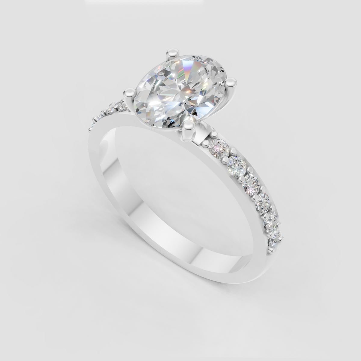 Round diamond halo engagement ring with vintage filigree detailing