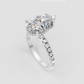Pear brilliant cut diamond engagement ring