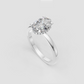 Yellow gold oval engagement ring with four elegant prongs