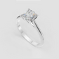 Polished yellow gold solitaire diamond ring