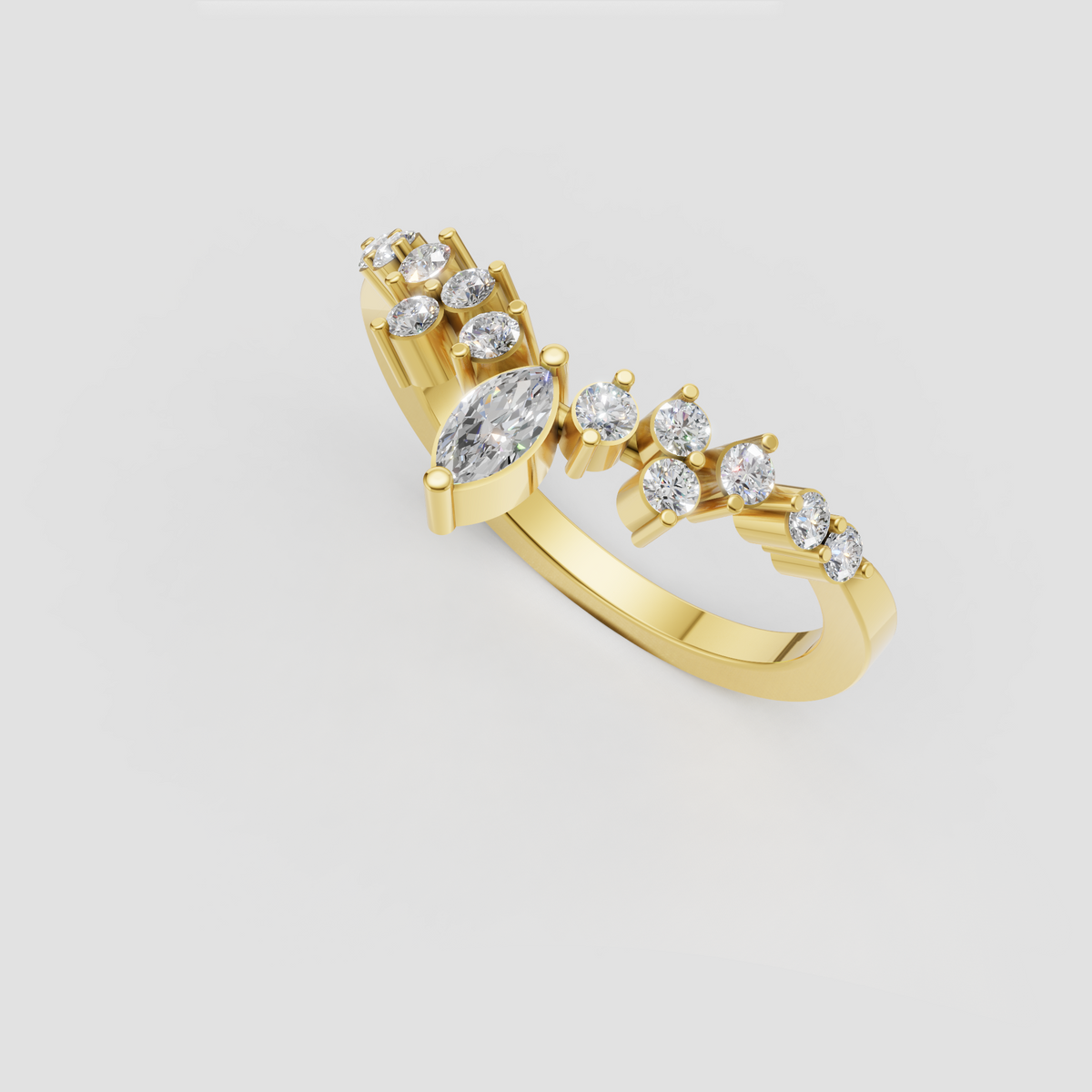 Heart Cut Lab Grown & Moissanite Diamond Eternity Wedding Band - Image 9