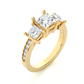 Three Stone Princess Lab Grown Diamond Engagement Ring