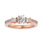 Round Lab & Moissanite Grown Diamond Three Stone Engagement Ring