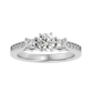 Round Lab & Moissanite Grown Diamond Three Stone Engagement Ring