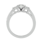 Round Lab & Moissanite Grown Diamond Three Stone Engagement Ring