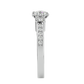 Round Lab & Moissanite Grown Diamond Three Stone Engagement Ring