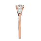 Three Stone Lab / Moissanite Diamond With Pear Side Stones Ring
