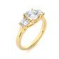 Round Lab Grown Diamond Three Stone Ring