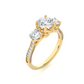 Lab Grown / Moissanite Diamond Three Stone Engagement Ring