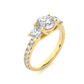Round Lab Moissanite Diamond Engagement Ring