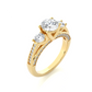 Three Stone Round Diamond Engagement Ring
