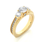 Three Stone Lab Grown Diamond Engagement Ring