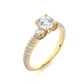 Three Stone Lab Grown Diamond Engagement Ring