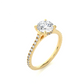Luxury Solitaire Moissanite Lab Diamond Vermeil Ring