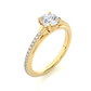 Classic Vermeil Moissanite Lab Diamond Engagement Ring