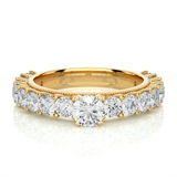 Vermeil Round Moissanite Lab Diamond Eternity Engagement Ring
