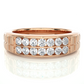 Men’s Lab Diamond Double Row Wedding Band