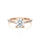 Luxury Solitaire Moissanite Lab Diamond Vermeil Ring