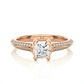 Elegant Radiance Round Cut Moissanite Vermeil Engagement Ring