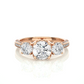 Lab Grown / Moissanite Diamond Three Stone Engagement Ring
