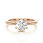 Elegant Round Cut Moissanite Lab Diamond Engagement Ring