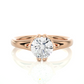 Classic Round Solitaire Vermeil Lab Moissanite Engagement Ring