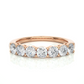 Lab Moissanite Seven Stone Wedding Band Ring