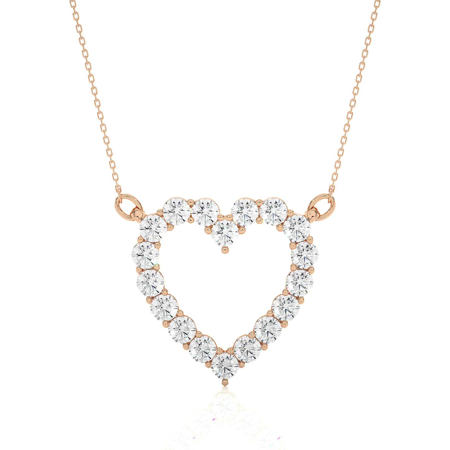 Heart  Shape Lab Grown Diamond Pendant Necklace