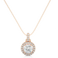 Luxury Round Lab Grown Diamond Halo Pendant Necklace
