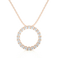 Minimal Circle Lab Diamond Pendant Necklace