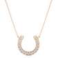 Lucky Horseshoe Lab Diamond Gold Necklace