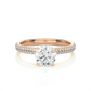 Pure Elegance Round Stone Moissanite Vermeil Engagement Ring