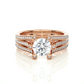 Bold Multi Row Moissanite Lab Diamond Vermeil Statement Ring
