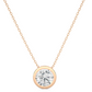 Vermeil Gold Bezel Round Moissanite / Lab Grown Diamond Pendant
